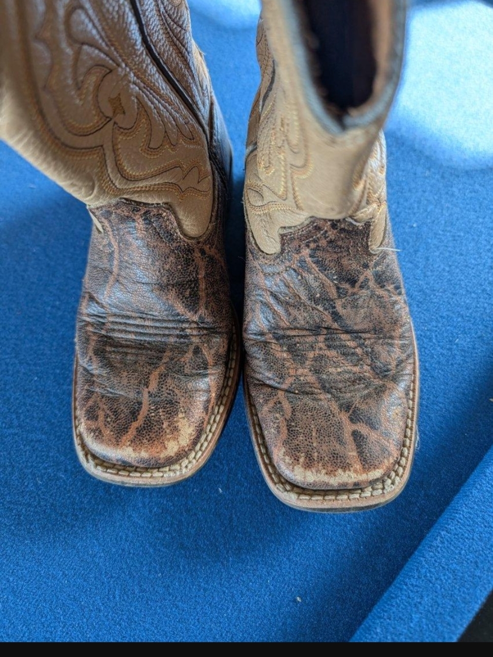 Kids Ariat Brown Leather Western Boot Interior Label - Picture 6 of 6